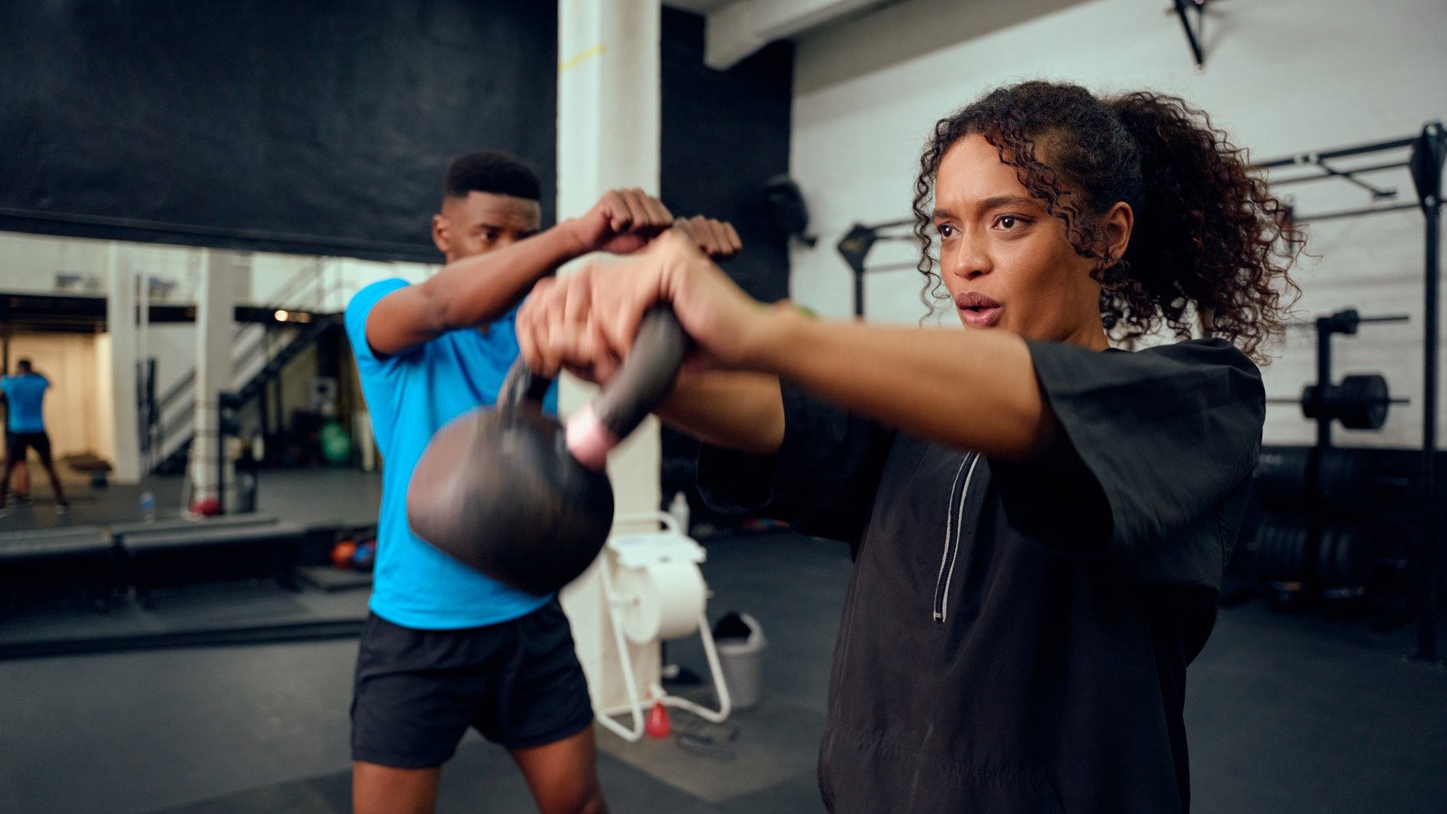 African,American,Male,Personal,Trainer,Instructing,African,American,Female,With